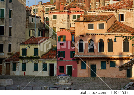 Old colorful houses in Venice. Traditional Venetian architecture 130545333