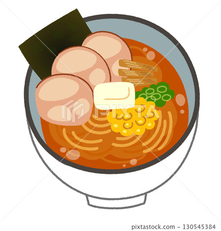 Illustration of miso butter ramen 130545384