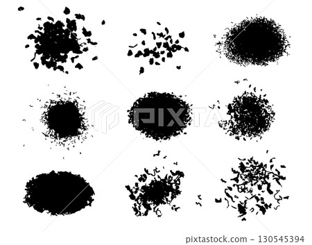 Powder Pile Icon, Dirt Symbol, Soil Sign, Dust Heap Powder Pile Icon, Dirt Symbol, Soil Sign, Dust Heap 130545394