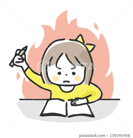 充滿熱情學習的孩子 130545408