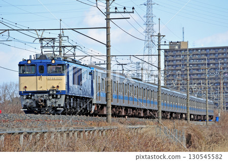Musashino Line Higashi-Kawaguchi - Higashi-Urawa JR East EF64-1031 (Nagaoka) + Odakyu 4000 series 4065 train 130545582