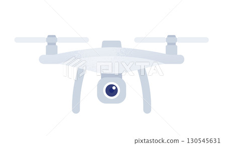ICT 施工相容無人機用於測量、檢查和監測的工業無人機向量插圖 130545631