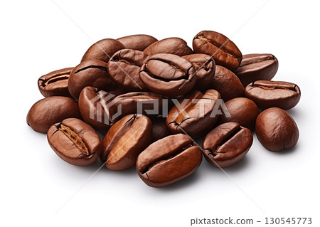 coffee beans isolated on white background. coffee beans isolated on white background. 130545773