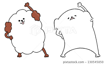 Exercising dogs Exercising dogs 130545850