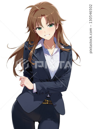 A business woman giving directions A business woman giving directions 130546502