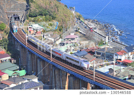 Tokaido Main Line, Hayakawa-Nebukawa, JR East, 651 series 1000 series, IR01 formation (Kozu), Izu Crail 130546588