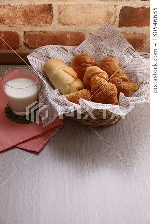 Bread and milk 130546635