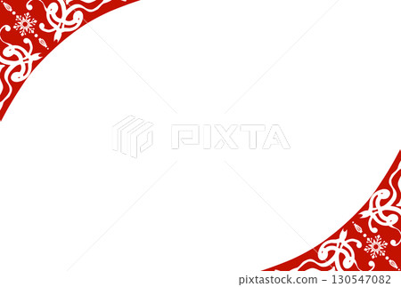 紅色優雅雪框 130547082