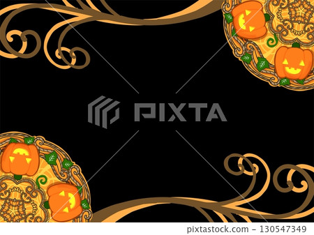 古董萬聖節曼荼羅裝飾框 - 無文字 130547349