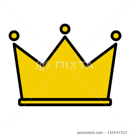 Gold simple crown illustration 130547353