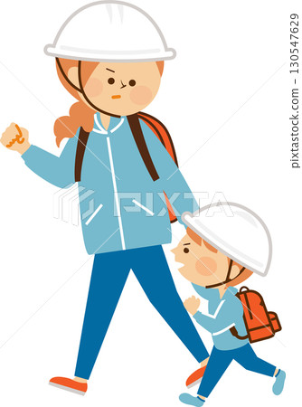 Disaster: Families evacuating 130547629