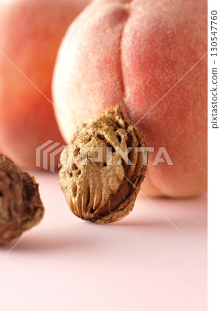 Peach and peach seeds Peach and peach seeds 130547760