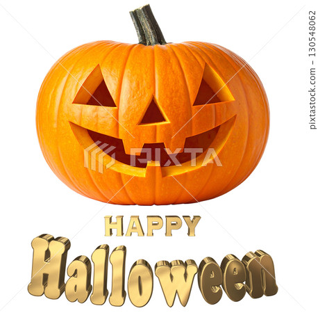 3DCG text "Happy Halloween" Happy Halloween 130548062