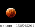 Stunning blood moon eclipse in a dark night sky, perfect for celestial and astronomical themes. 130548201