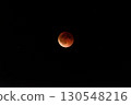 Beautiful lunar eclipse with red moon against dark night sky Blood moon Beautiful lunar eclipse with red moon against dark night sky Blood moon 130548216