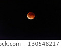 Stunning red lunar eclipse moon glowing in starry night sky Blood moon Stunning red lunar eclipse moon glowing in starry night sky Blood moon 130548217