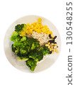Fresh steamed broccoli served on white plate, showcasing healthy vegan meal, rich in vitamins, fiber, and antioxidants, perfect for clean eating, diet food, and nutritious vegetarian cuisine 130548255