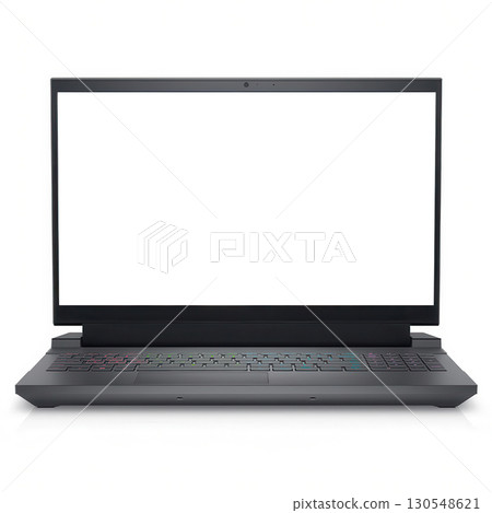 modern gaming laptop mockup front view isolated white background 130548621