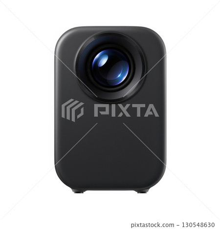 modern portable projector isolated white background modern portable projector isolated white background 130548630