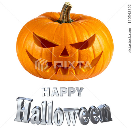3DCG text "Happy Halloween" Happy Halloween 130548892