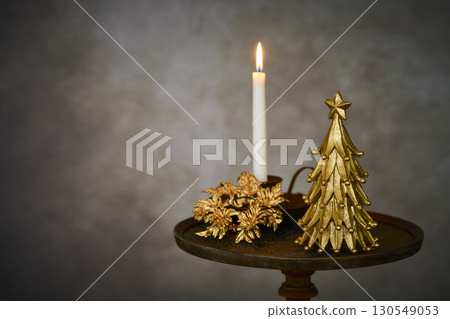 Christmas image: tree and wreath 130549053
