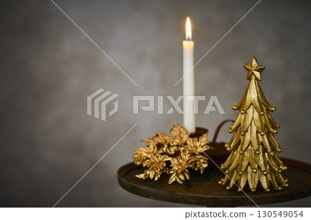 Christmas image: tree and wreath 130549054