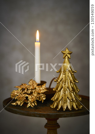 Christmas image: tree and wreath 130549059