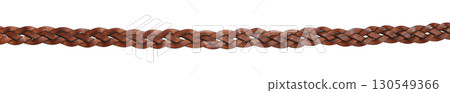 Brown tressed leather belt isolated on white background Brown tressed leather belt isolated on white background 130549366
