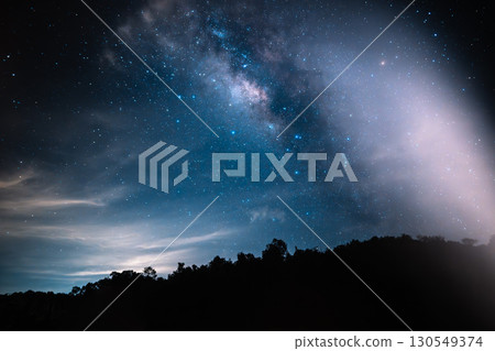 Milky Way galaxy stretching across the night sky 130549374