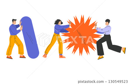 Dynamic Interaction Built into a Colorful Scene Displaying Playful and Engaging Action Dynamic Interaction Built into a Colorful Scene Displaying Playful and Engaging Action 130549523