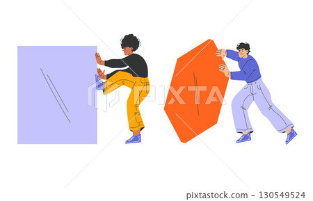 Engaging in Dynamic Collaboration for Creative Tasks Involving Colorful Shapes and Designs 130549524