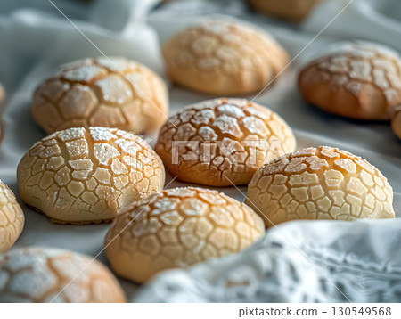 assorted homemade cookies on white 130549568