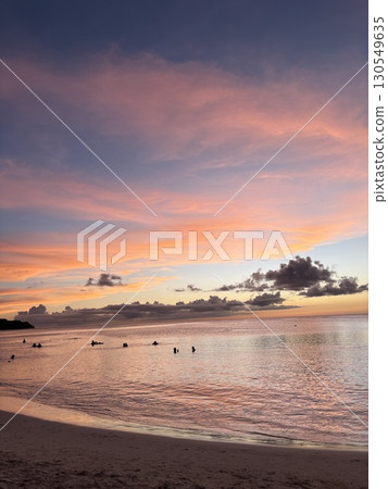 Guam sunset pink 130549635