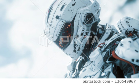 Astronaut in space suit. Science fiction. 3d rendering 130549967