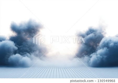 3D rendering of a cloud in front of a white background. 130549968