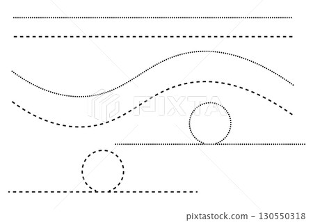 Dashed modern sketch doodle graphic element vector illustration. Dashed modern sketch doodle graphic element vector illustration. 130550318