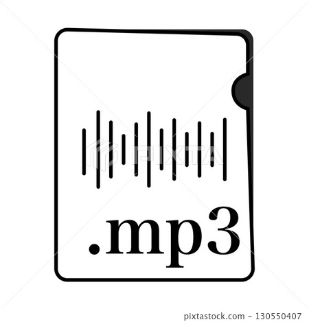 MP3 file format audio file monochrome 130550407