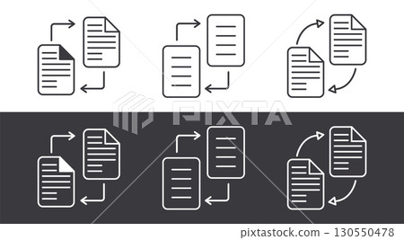 File Transfer Icons Showing Data Exchange. 130550478