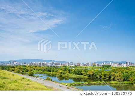 Johoku Wando as seen from Sugawara Johoku Bridge, Osaka City Johoku Wando as seen from Sugawara Johoku Bridge, Osaka City 130550770
