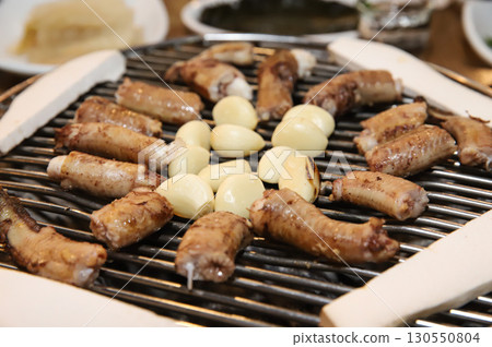 Korean seafood. Grilled hagfish (Grilled sea eel) 130550804