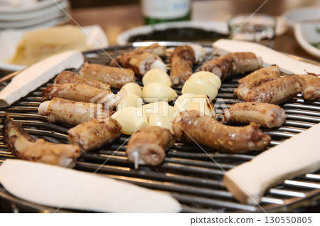 Korean seafood. Grilled hagfish (Grilled sea eel) 130550805