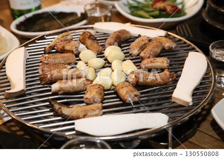 Korean seafood. Grilled hagfish (Grilled sea eel) Korean seafood. Grilled hagfish (Grilled sea eel) 130550808