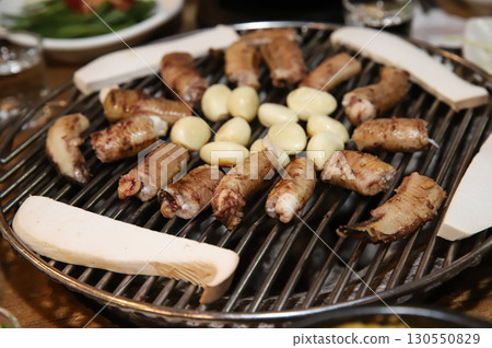 Korean seafood. Grilled hagfish (Grilled sea eel) 130550829