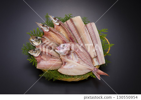 Assortment of local dried fish from Ehime Prefecture 130550954