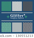 Sparkling glitter seamless pattern background material - Christmas colors and star vector illustration - M set 130551213