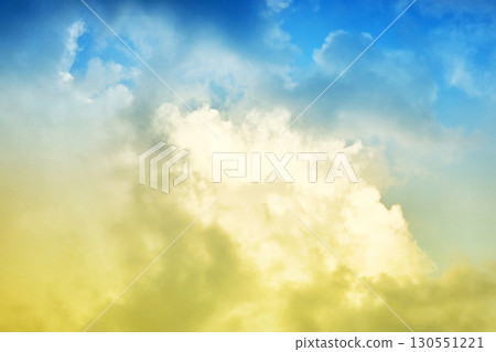 Paper Background with Beautiful Cloudy Sky Texture. 130551221