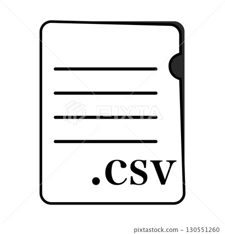 CSV file format Text file Monochrome CSV file format Text file Monochrome 130551260