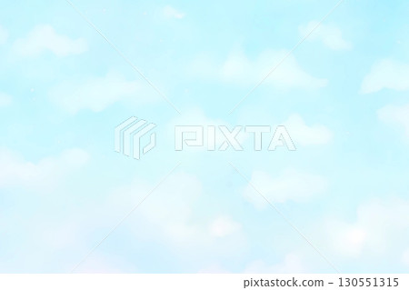 Soft blue sky watercolor background material 130551315