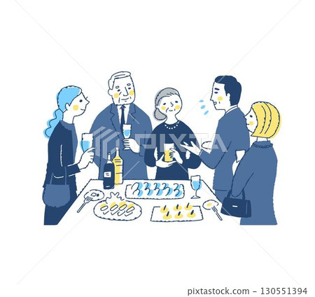 哀悼者在守靈和追悼會上用餐 130551394