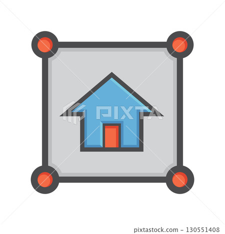 Real estate property vector icon design element. 130551408